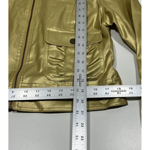 Liberty Collection Gold Girls Biker Jacket Size L - Picture 6 of 8
